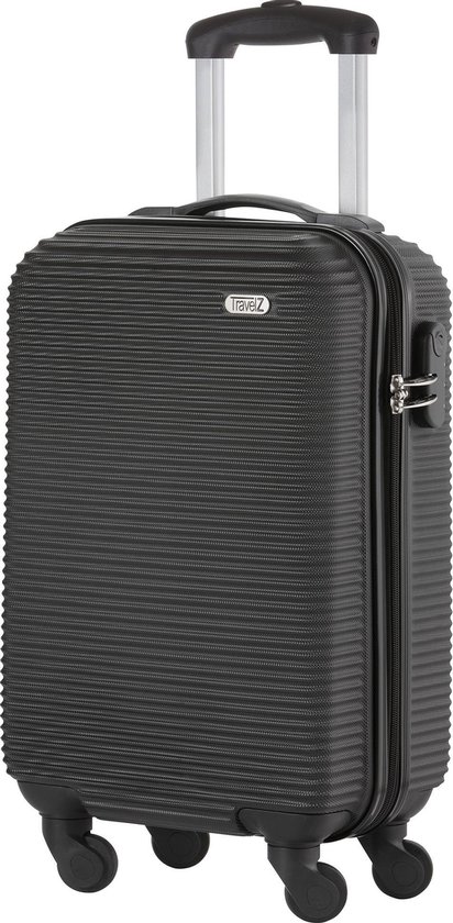 TravelZ Horizon Handbagage koffer - 54cm Handbagage Trolley 35 Ltr - Zwart