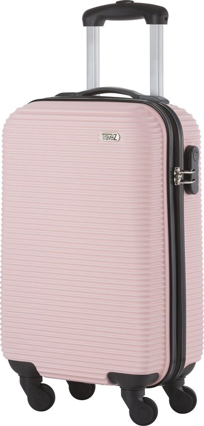 TravelZ Horizon Handbagage koffer - 54cm Handbagage Trolley 35 Ltr - Baby Roze