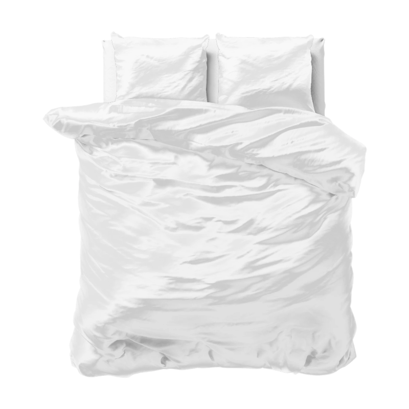 Sleeptime Dekbedovertrek Satijn Beauty Skin Care - 140 x 200/220 + 1 Kussensloop 60 x 70 - Wit