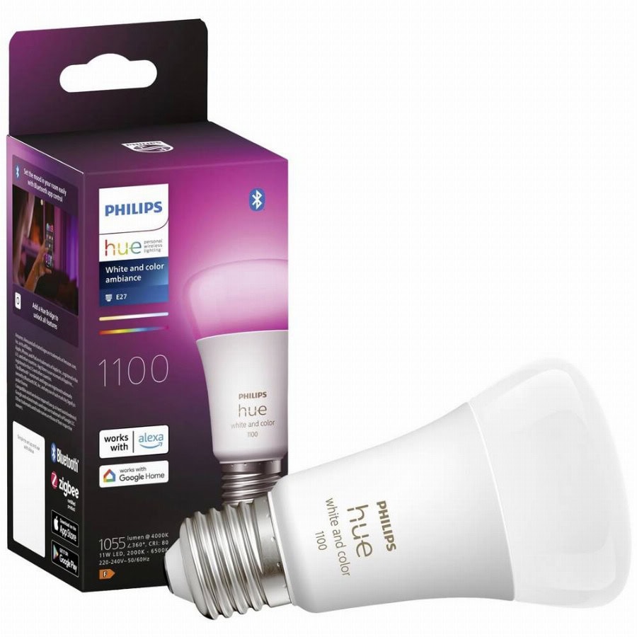 Philips Hue LED-lamp 871951429117100 Energielabel: F (A - G) Hue White & Col. Amb. Einzelpack 800lm 75W E27 11 W Warmwit tot koudwit