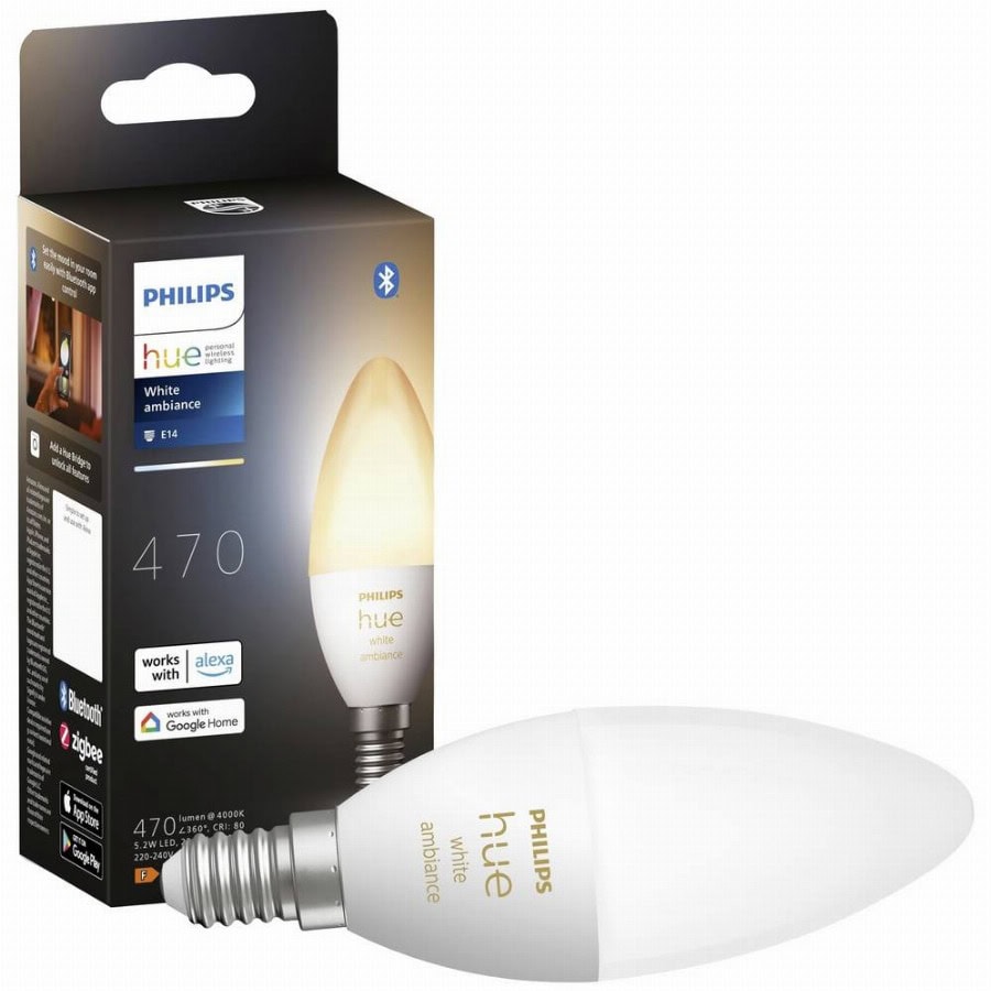 Philips Hue LED-lamp (uitbreiding) 871951435665800 Energielabel: G (A - G) Hue White Amb. Einzelpack 470lm E14 5.2 W Warmwit tot koudwit