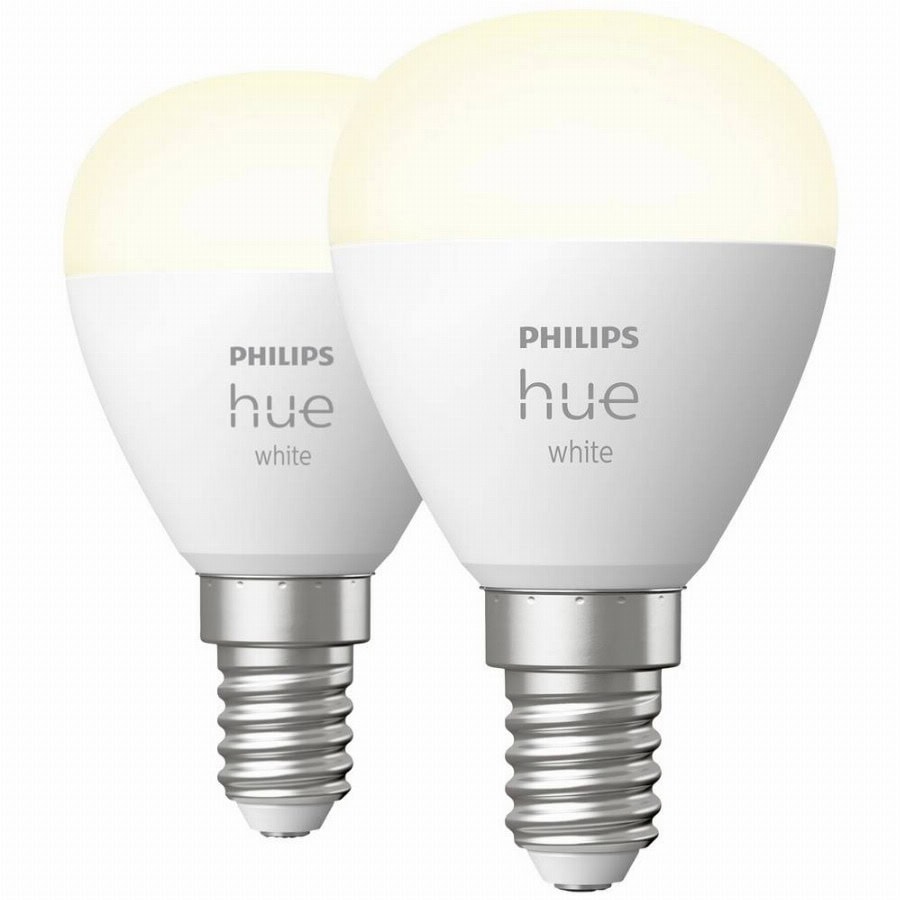 Philips Hue LED-lamp (2 stuks) 871951435677100 Energielabel: G (A – G) Hue White Luster Doppelpack 2x470lm E14 11.4 W Warmwit