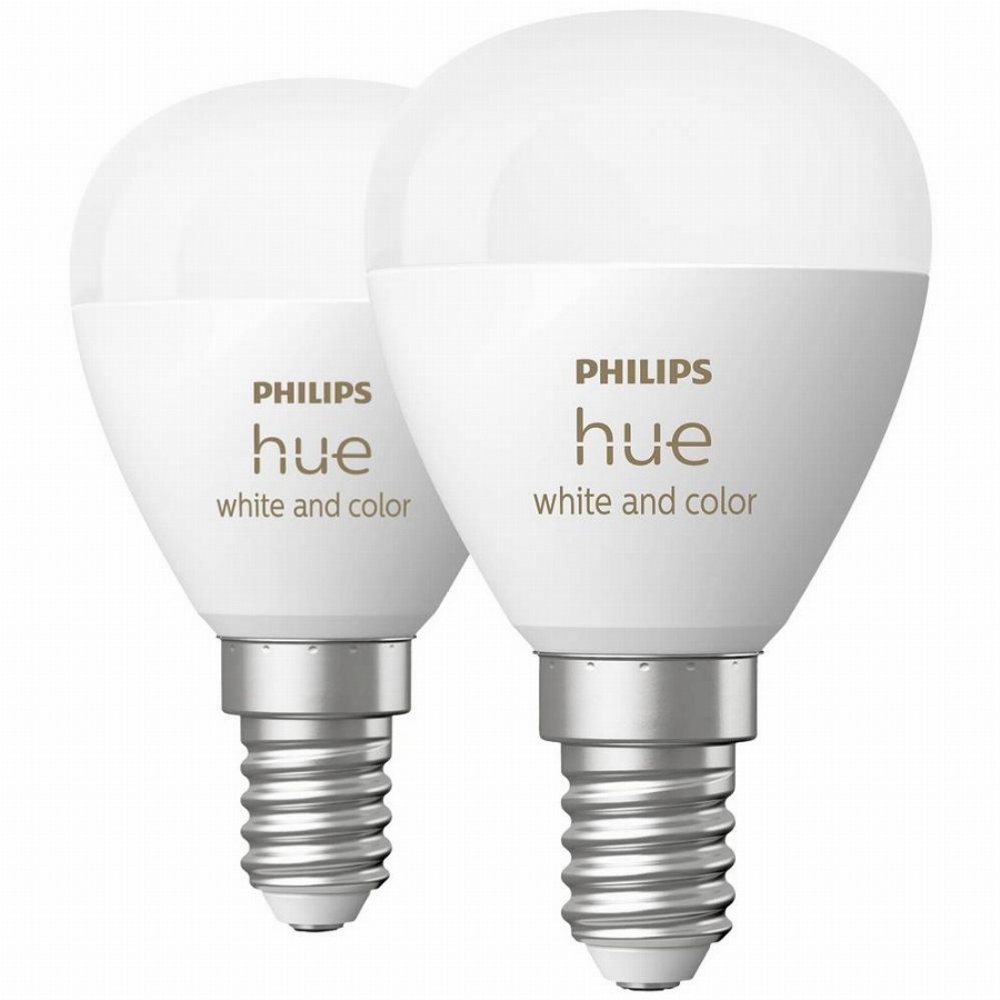Philips Hue Luster kogellamp White and Color E14 2-pack