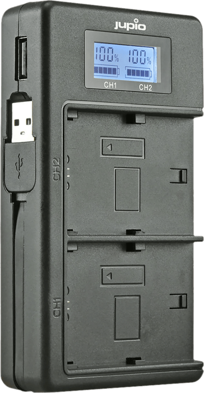 Jupio USB Duo Charger LCD voor Sony NP-FZ100