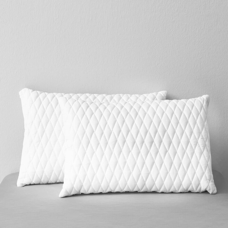 VidaXL geheugenfoam kussens - 2 stuks, 60 x 40 x 14 cm, wit