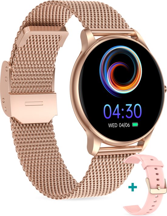 FITAGE Sporthorloge met GPS - Smartwatch Stappenteller Horloge - Activity Tracker - Smartwatches Heren, Dames & Kinderen - Roze