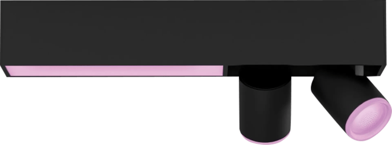 Philips Hue Centris Opbouwspot White and Color – Zwart – Rechthoek – 2-Spots