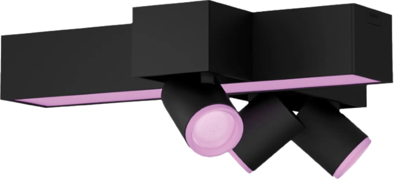 Philips Hue Centris Opbouwspot White and Color – Zwart – Kruisvorm – 3-spots