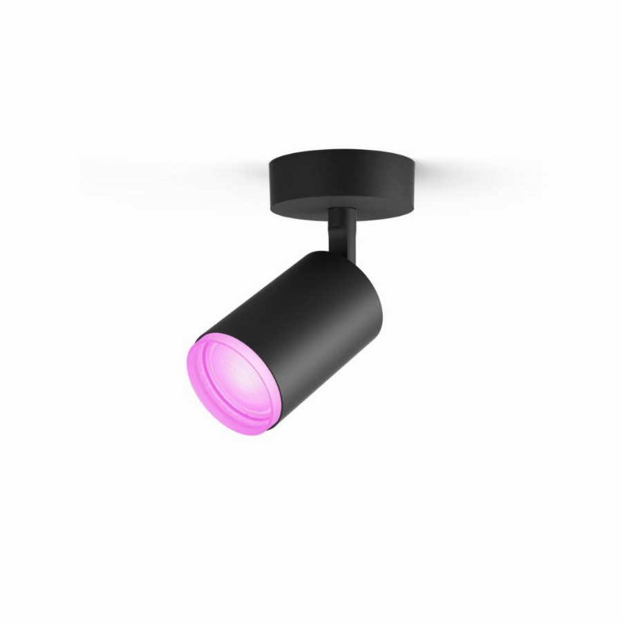 Philips Hue Fugato Opbouwspot White and Color – Zwart – 1-spot
