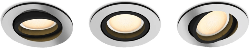 Philips Hue Milliskin inbouwspot White Ambiance – rond – Aluminium – 3-pack