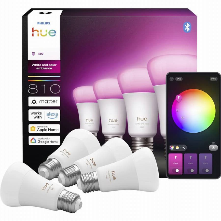 Philips LED-lamp 929003853407 Energielabel: D (A – G) Hue White & Col. Amb. E27