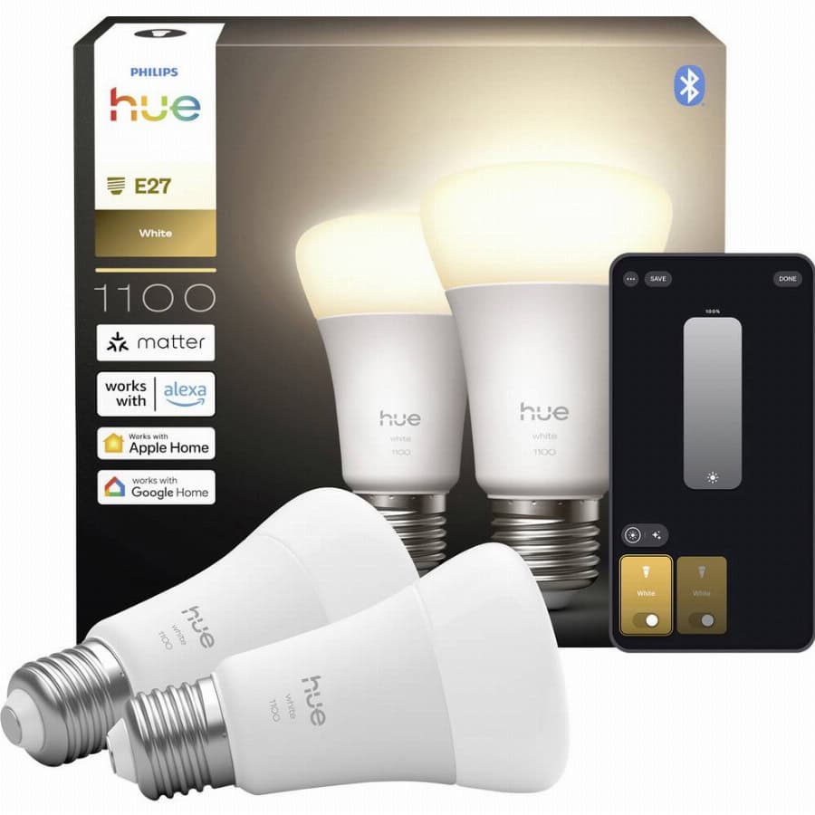 Philips Hue LED-lamp 929003856102 Energielabel: E (A – G) Hue White E27 9.5 W Warmwit