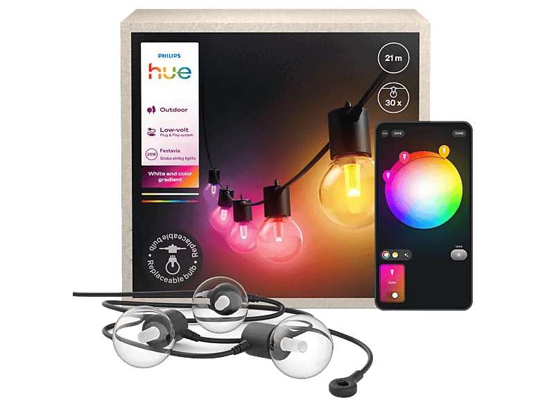 Philips Hue Festavia Globe Lichtsnoer - 21 meter