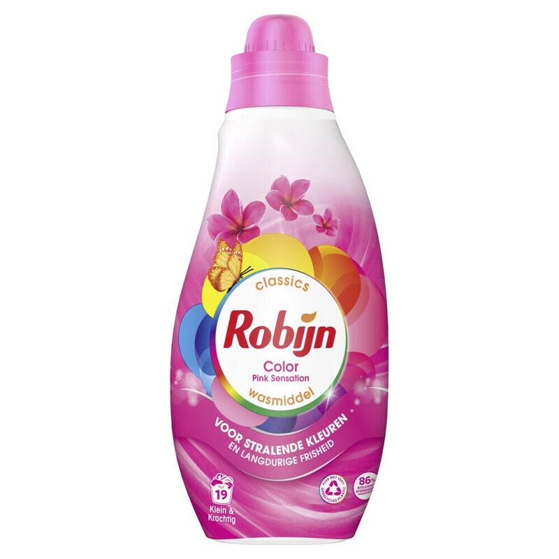 ROBIJN Klein & Krachtig Wasmiddel Pink Sensation 19 Wasbeurten 665 ml