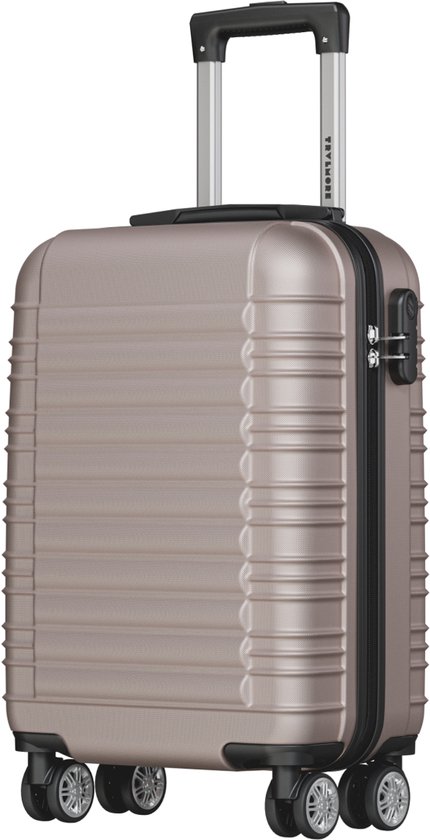 TRVLMORE Handbagage Koffer - 38L - Cijferslot - Lichtgewicht - Trolley - 54x34x22cm - Roségoud