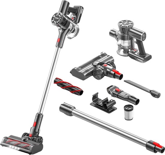 Zedar S600 Steelstofzuiger draadloos met 4 verschillende opzetstukken – Draadloze stofzuiger – zonder zak op accu- Vacuum cleaner – accu stofzuiger