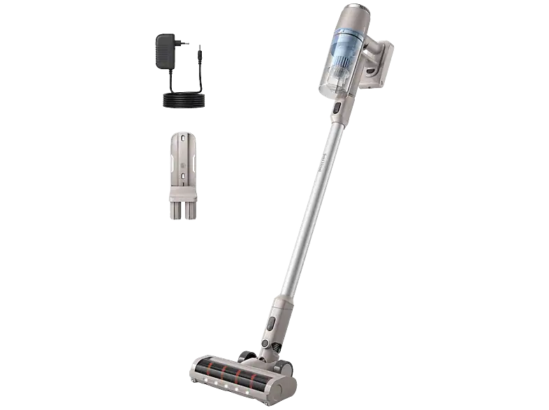 Philips Steelstofzuiger Draadloos XC2011/01 – Zuigmond met LED verlichting – Zonder Zak – Incl Handstofzuigerfunctie – Alle Vloertypen – Lichtgewicht