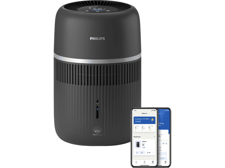 Philips 4000 Serie – Hu4210/03 Luchtbevochtiger Evaporator (cold Evaporation) 44 M² 35 L Grijs