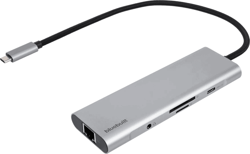 BlueBuilt 8-in-1 Docking Station met Usb C Zilver