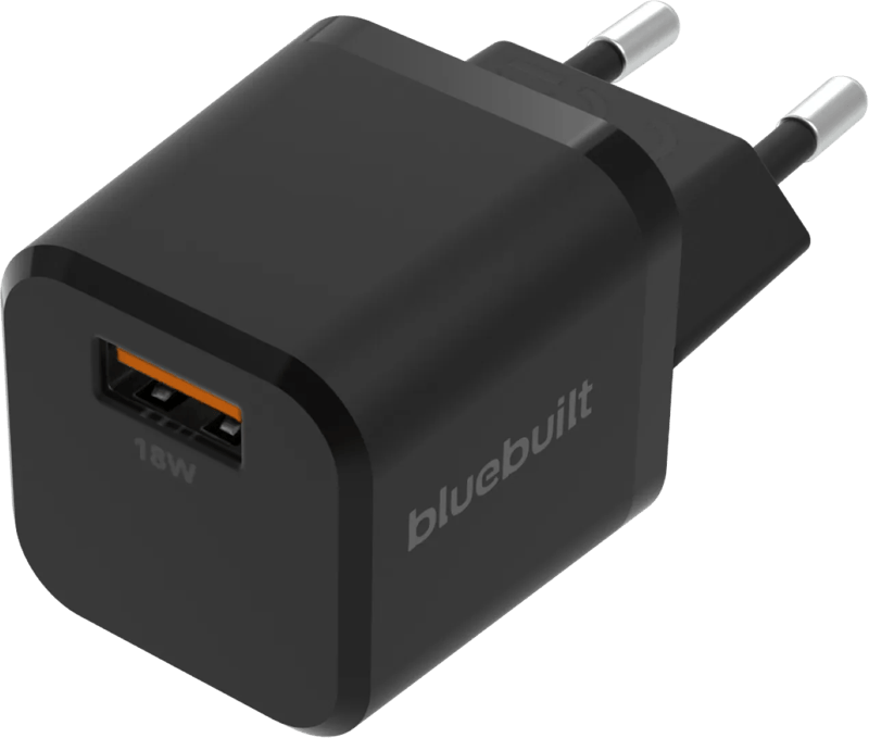 BlueBuilt Quick Charge Oplader met Usb A Poort 18W Zwart