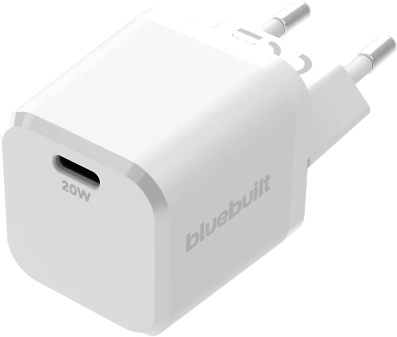 BlueBuilt Power Delivery Oplader met Usb C Poort 20W Wit