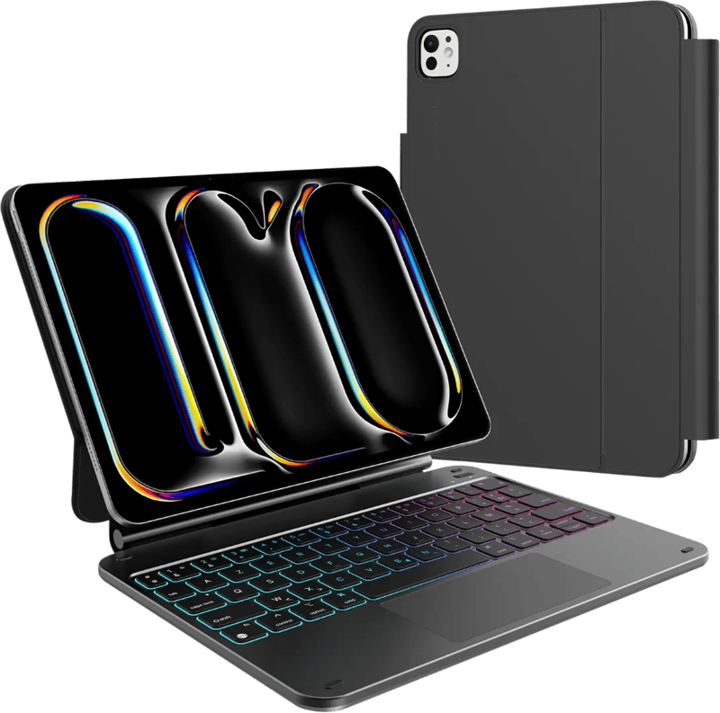 BlueBuilt Apple iPad Pro (2024) 11 inch Toetsenbord Hoes AZERTY Zwart