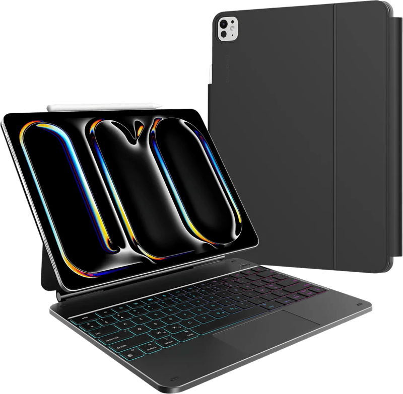 BlueBuilt Apple iPad Pro (2024) 13 inch Toetsenbord Hoes AZERTY Zwart