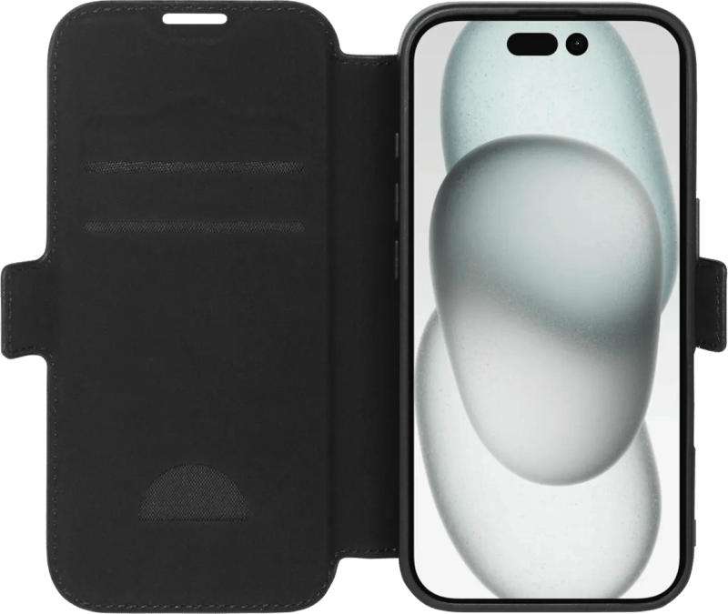 BlueBuilt Apple iPhone 16 Book Case Leer Zwart