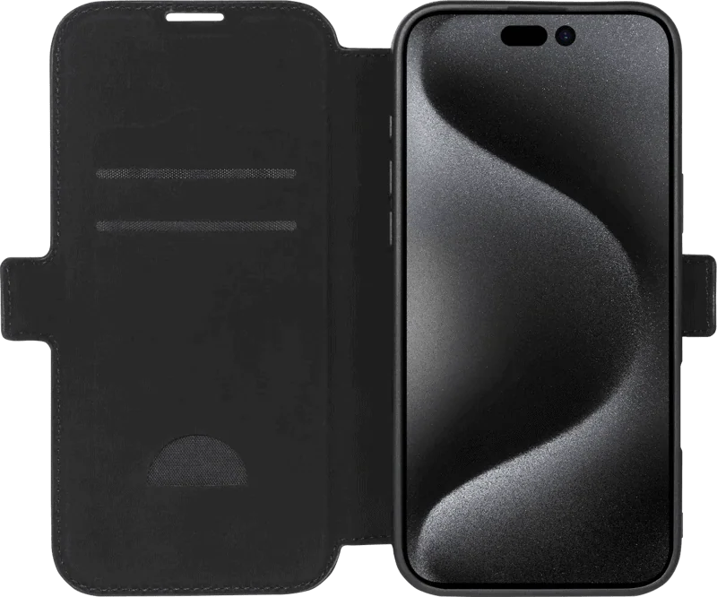 BlueBuilt Apple iPhone 16 Pro Max Book Case Leer Zwart