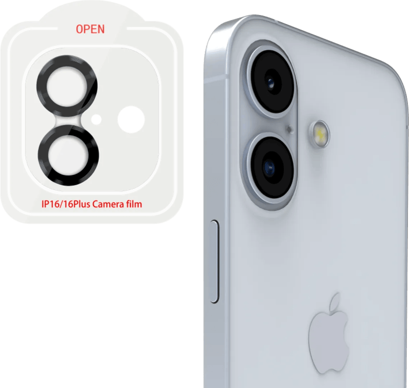 BlueBuilt Apple iPhone 16/16 Plus Camera Lens Protector Aluminium