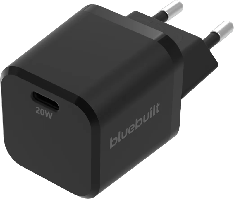 BlueBuilt Power Delivery Oplader met Usb C Poort 20W Zwart