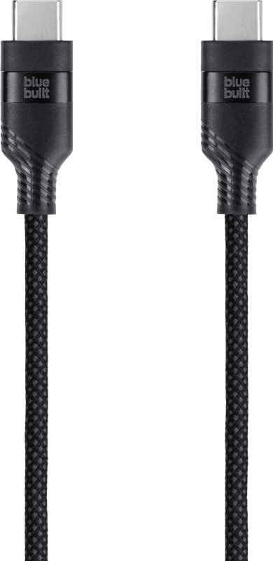 BlueBuilt Usb C naar Usb C Kabel 1,5m Nylon Zwart