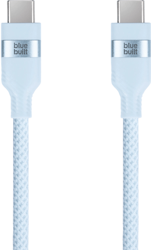 BlueBuilt Usb C naar Usb C Kabel 1,5m Nylon Lichtblauw