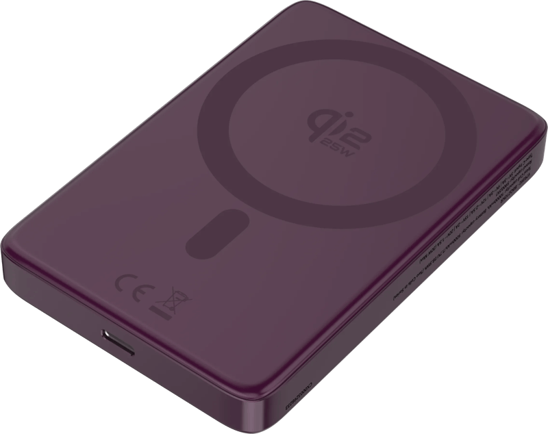 BlueBuilt Draadloze Powerbank met Qi2.2 en MagSafe 10.000 mAh met Snelladen 25 Watt Paars