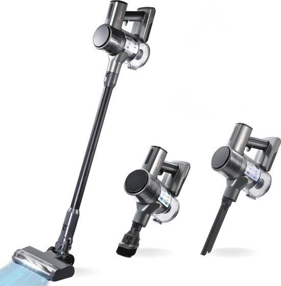 Luxari Steelstofzuiger Draadloos – S1000 – 4 Filters & 4 Opzetstukken – Stofzuiger Draadloos – Vacuum Cleaner – Snoerloze Stofzuiger – Kruimeldief – Vacuum Cleaner – Draadloze Stof…