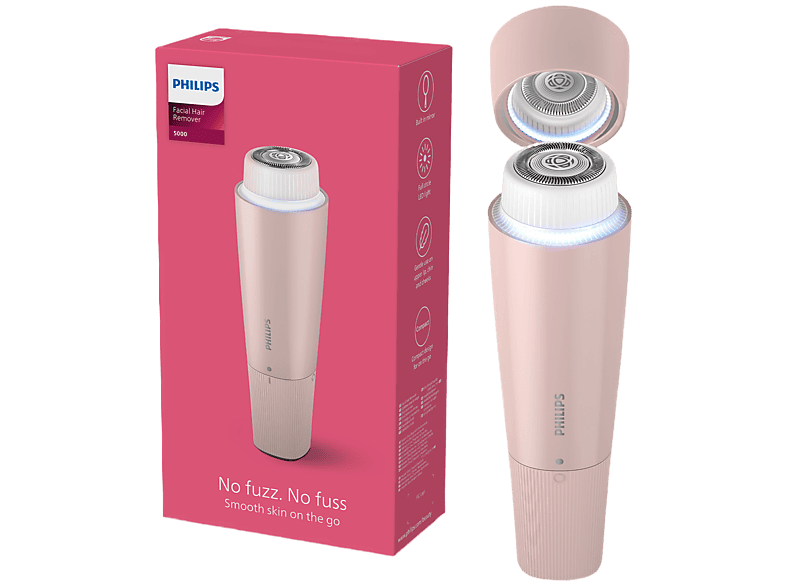 Philips Gezichtstrimmer Brr454 5000 Series Spiegel En Lampje Roze