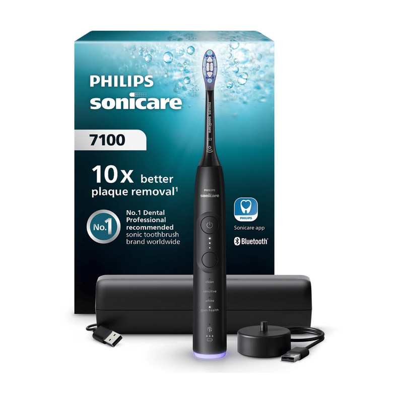 Philips Sonicare 7100 Series Elektrische Tandenborstel Zwart + Reisetui – Hx7421/01