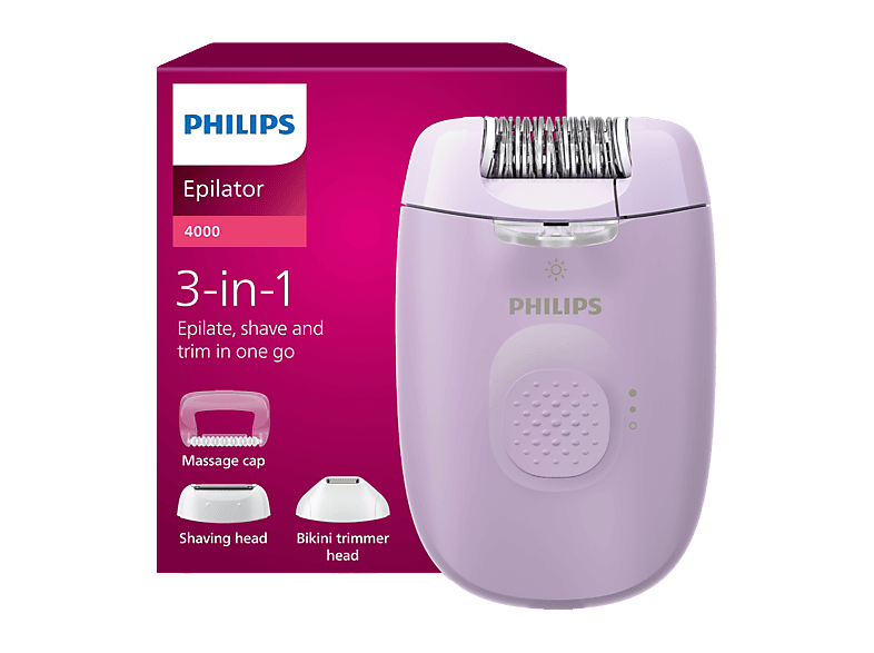 Philips Bre257/00 Epilator Series 4000 – Epileren Scheren En Exfoliëren -ledlamp