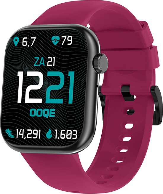 OOQE WATCH PRO 7 - Smartwatch Heren en Dames | Magenta