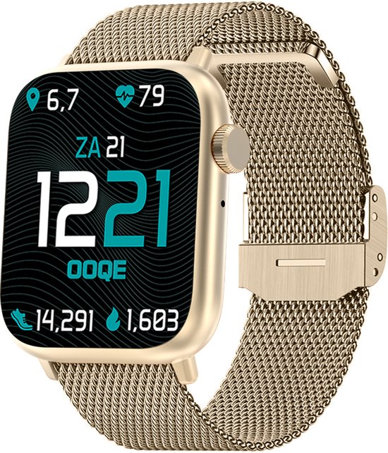 OOQE WATCH PRO 7 – Smartwatch Dames | Elegant Design | Bellen en Gebeld Worden | Berichten Inzien |Gezondheidsanalyse | Sportanalyse | Stress en Slaap Management | Nederlandstalig…