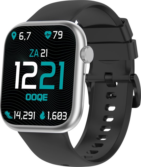 OOQE WATCH PRO 7 – Smartwatch Heren en Dames | Zwart / Zilver