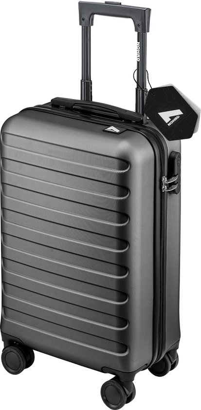 NOHRD Handbagage Koffer - 38 L - Zwart - Reiskoffer - 55x35x20 cm - Trolley - Lichtgewicht - Incl. Slot