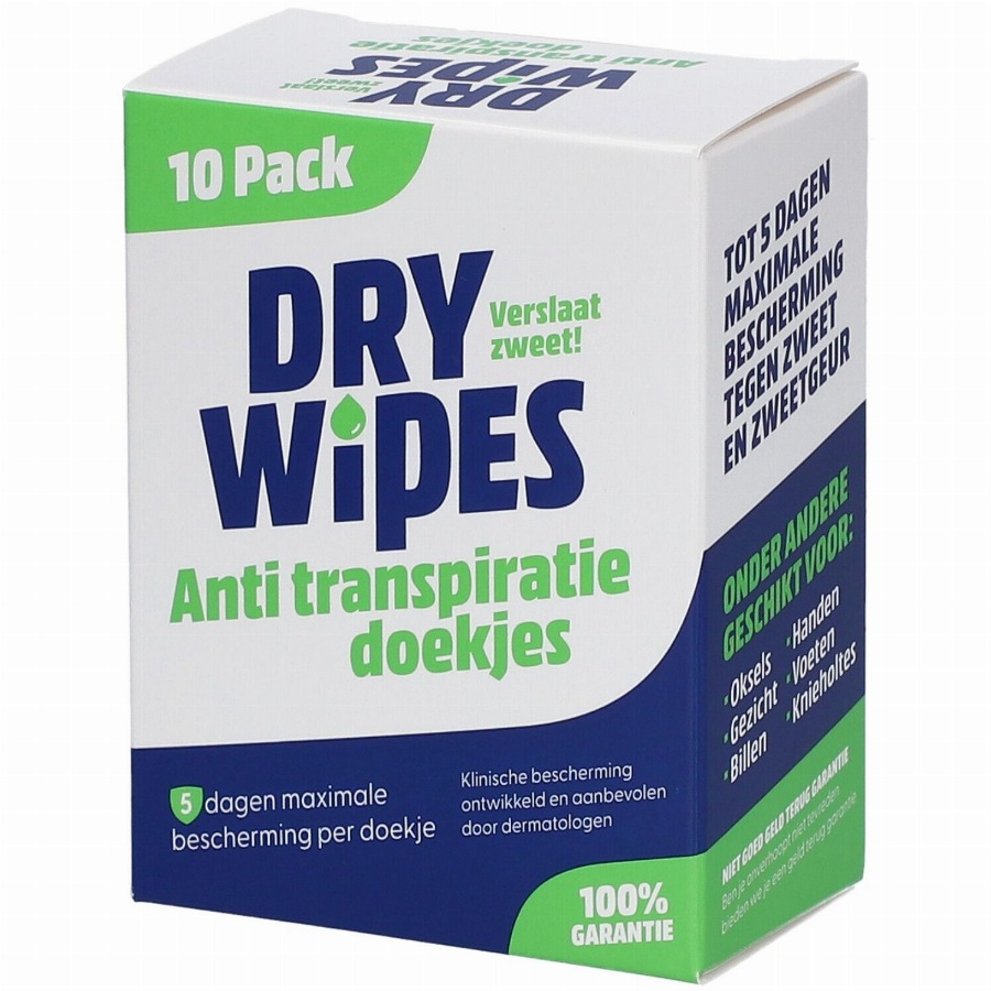 Dry Wipes Anti Transpiratie Doekjes 10