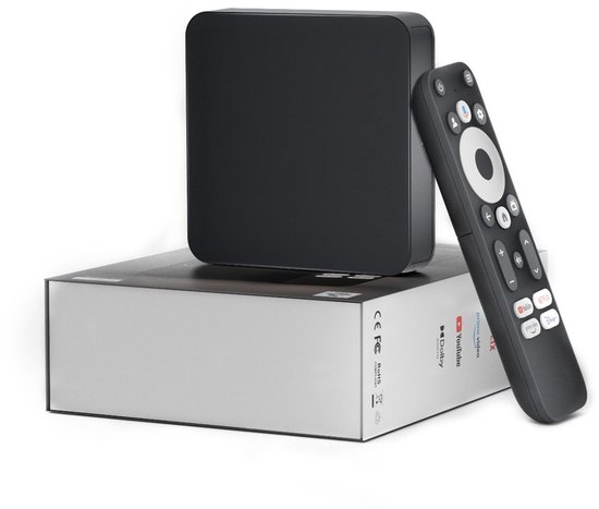 Android TV Box GD2 – Chromecast Google TV – Google Gecertificeerd Media Streamer – Netflix, Disney+, Videoland en meer – 4K HDR - 2GBR, 32GB Opslag