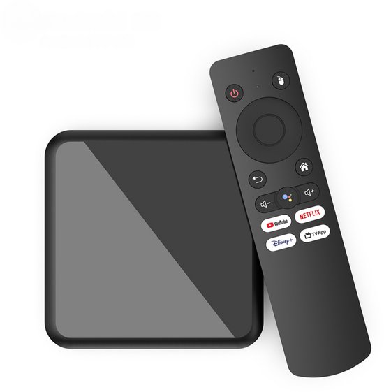 Enzoda Android 12 TV Box - Chromecast 4K Media Streamer voor TV - Bluetooth & Wifi 6 - Google Stemassistent - Netflix - Nieuwste Model