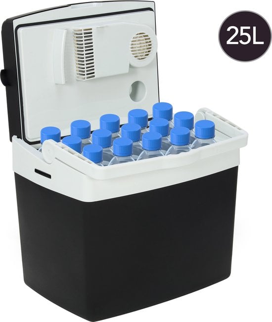 Aviro Elektrische Koelbox - 25L - Coolbox - 12V en 230V - Frigobox - Koelen en Verwarmen - Zwart