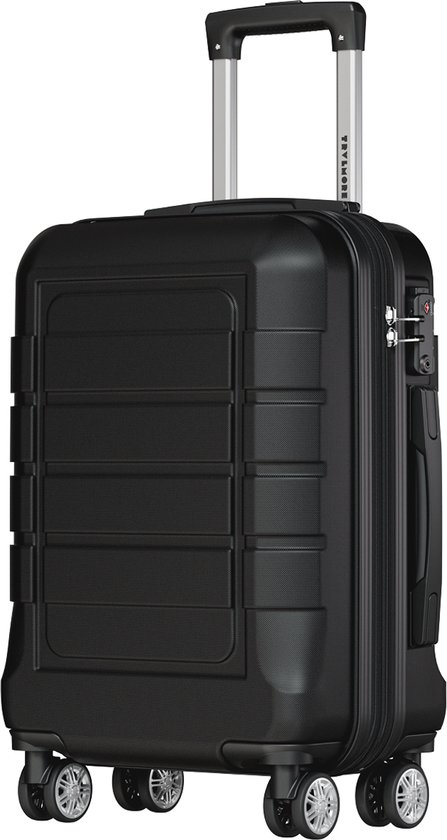 TRVLMORE Handbagage Koffer - 38-45L uitbreidbaar - TSA Cijferslot - Lichtgewicht - Uitbreidbaar - Trolley - 54x35x21.5cm - Zwart