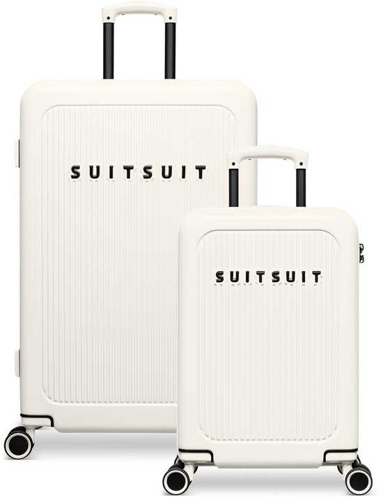 SUITSUIT Kofferset - Handbagage Koffer - Reiskoffer Groot - Kofferset 2 delig - TSA Slot - Lichtgewicht - Caretta Tofu White