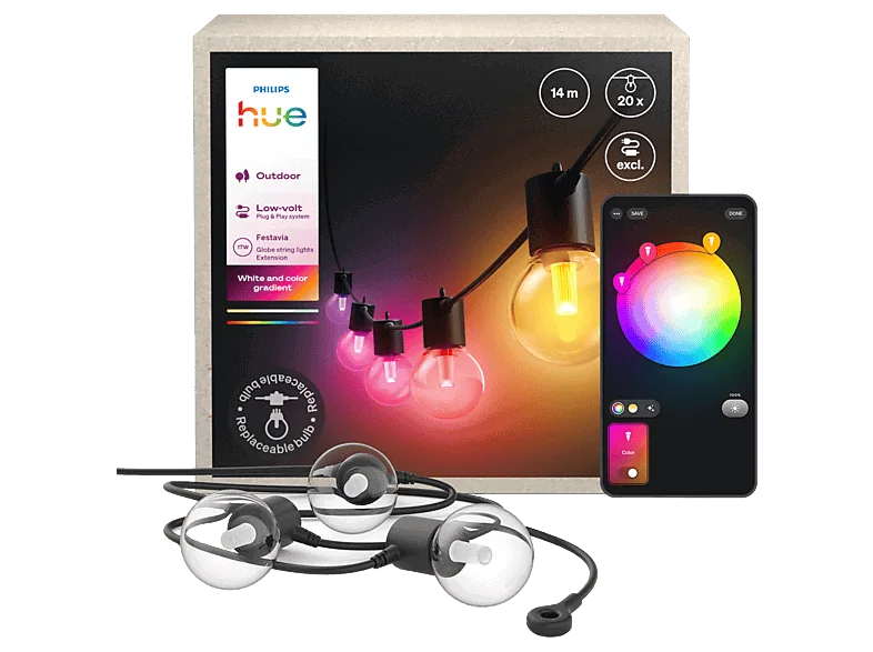 Philips Hue Festavia Globe Lichtsnoer - 14 meter - Uitbreiding