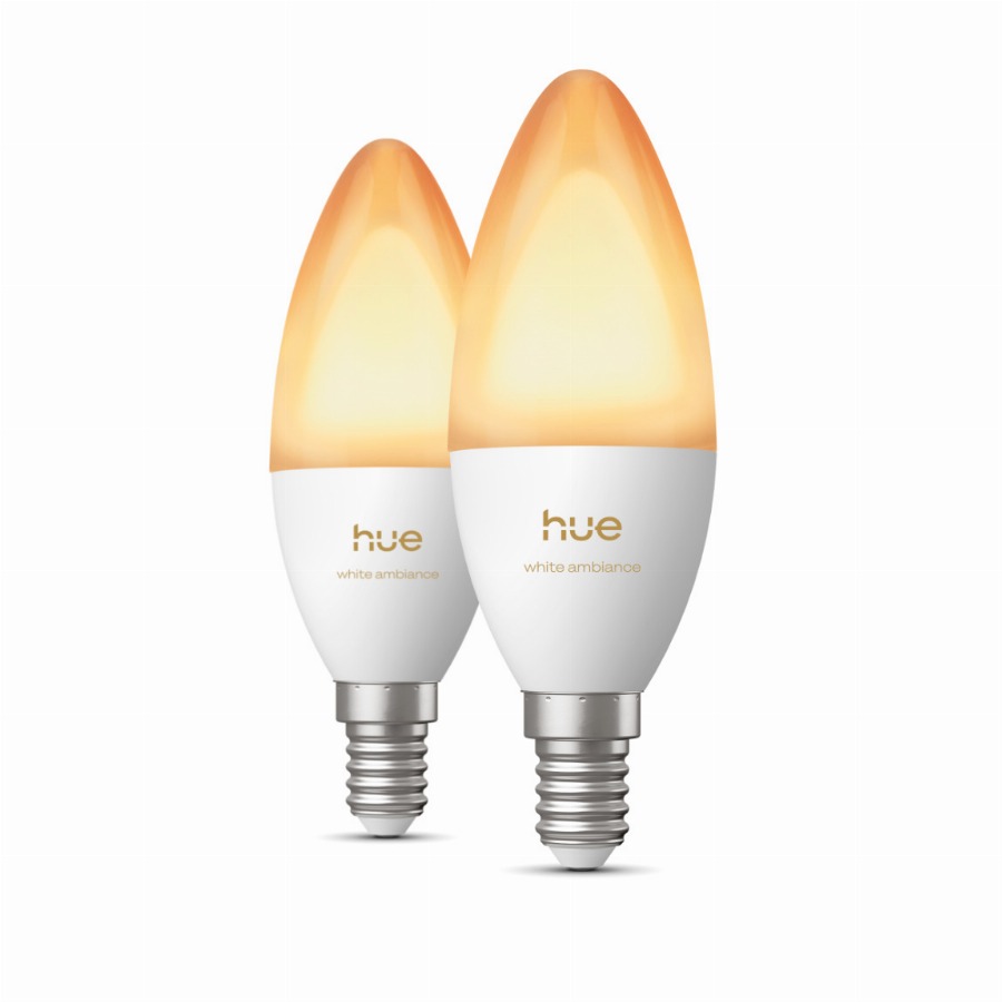 Philips Hue Kaarslamp White Ambiance E14 Duo Pack